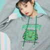 Round-neck hoodie women's 2022 new autumn and winter loose casual women's fashion spring and autumn top embroidered jacket women's trend details Picture